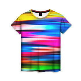 Женская футболка 3D с принтом Twinkle в Екатеринбурге, 100% полиэфир ( синтетическое хлопкоподобное полотно) | прямой крой, круглый вырез горловины, длина до линии бедер | twinkle | линии | мерцание | полосы | прикольные | текстуры