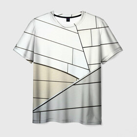 Мужская футболка 3D с принтом Чертежи в Екатеринбурге, 100% полиэфир | прямой крой, круглый вырез горловины, длина до линии бедер | линии | полосы | прикольные | текстуры | чертежи | штрихи