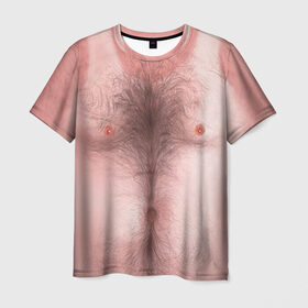 Мужская футболка 3D с принтом Загорелый торс в Екатеринбурге, 100% полиэфир | прямой крой, круглый вырез горловины, длина до линии бедер | Тематика изображения на принте: загар | мужчина | тело | торс