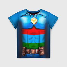 Детская футболка 3D с принтом Капитан Дагестан в Екатеринбурге, 100% гипоаллергенный полиэфир | прямой крой, круглый вырез горловины, длина до линии бедер, чуть спущенное плечо, ткань немного тянется | 05 | даг | дагестанец | капитан | супергерой | флаг