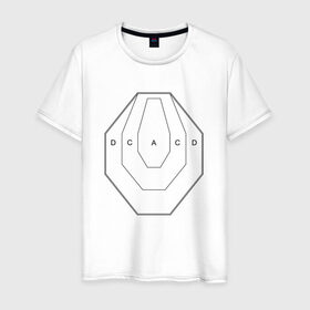 Мужская футболка хлопок с принтом Мишень IPSC в Екатеринбурге, 100% хлопок | прямой крой, круглый вырез горловины, длина до линии бедер, слегка спущенное плечо. | мищшень | оружие | стрельба