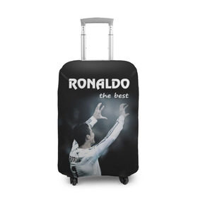 Чехол для чемодана 3D с принтом RONALDO the best в Екатеринбурге, 86% полиэфир, 14% спандекс | двустороннее нанесение принта, прорези для ручек и колес | real madrid | ronaldo | реал | роналдо | футбол