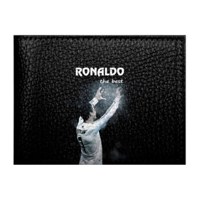 Обложка для студенческого билета с принтом RONALDO the best в Екатеринбурге, натуральная кожа | Размер: 11*8 см; Печать на всей внешней стороне | Тематика изображения на принте: real madrid | ronaldo | реал | роналдо | футбол