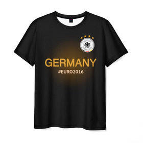 Мужская футболка 3D с принтом Сборная Германии 2016 в Екатеринбурге, 100% полиэфир | прямой крой, круглый вырез горловины, длина до линии бедер | germany