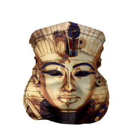 Бандана-труба 3D с принтом Хатшепсут в Екатеринбурге, 100% полиэстер, ткань с особыми свойствами — Activecool | плотность 150‒180 г/м2; хорошо тянется, но сохраняет форму | египет | женщина | золото | маска | фараон египта | хатшепсут