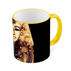 Кружка 3D с принтом Хатшепсут в Екатеринбурге, керамика | ёмкость 330 мл | Тематика изображения на принте: египет | женщина | золото | маска | фараон египта | хатшепсут