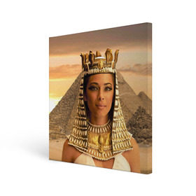 Холст квадратный с принтом Клеопатра в Екатеринбурге, 100% ПВХ |  | египет | египетская | закат | золото | клеопатра | корона | песок | пирамиды | пустыня | солнце | царица