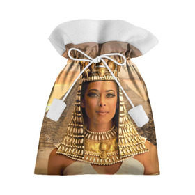 Подарочный 3D мешок с принтом Клеопатра в Екатеринбурге, 100% полиэстер | Размер: 29*39 см | египет | египетская | закат | золото | клеопатра | корона | песок | пирамиды | пустыня | солнце | царица