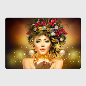 Магнитный плакат 3Х2 с принтом Чудо девушка в Екатеринбурге, Полимерный материал с магнитным слоем | 6 деталей размером 9*9 см | волшебница | волшебство | звезды | новый год | подарки | празник | фея | чудо девушка