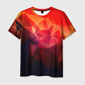 Мужская футболка 3D с принтом Абстракция в Екатеринбурге, 100% полиэфир | прямой крой, круглый вырез горловины, длина до линии бедер | абстракт | абстракции | волны | прикольные | ромб | текстуры