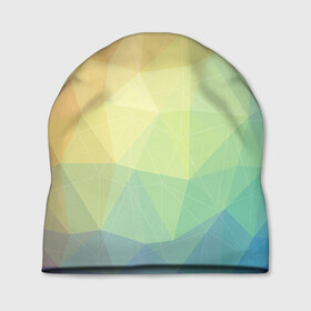 Шапка 3D с принтом Polygonal в Екатеринбурге, 100% полиэстер | универсальный размер, печать по всей поверхности изделия | polygonal | краски | многоугольник | полигональный | радуга | цвет