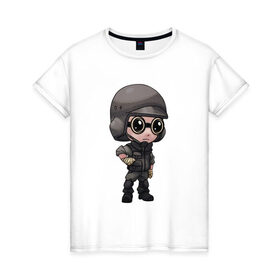Женская футболка хлопок с принтом Thermite в Екатеринбурге, 100% хлопок | прямой крой, круглый вырез горловины, длина до линии бедер, слегка спущенное плечо | 