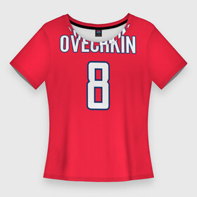 Женская футболка 3D Slim с принтом Washington Capitals Ovechkin в Екатеринбурге,  |  | ovechkin | washington capitals | овечкин