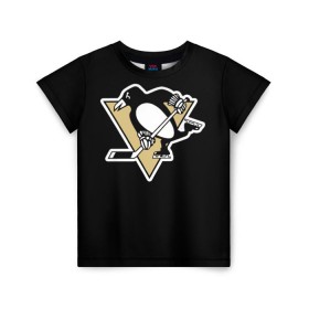 Детская футболка 3D с принтом Pittsburgh Penguins Malkin в Екатеринбурге, 100% гипоаллергенный полиэфир | прямой крой, круглый вырез горловины, длина до линии бедер, чуть спущенное плечо, ткань немного тянется | malkin | pittsburgh penguins | малкин