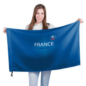 Флаг 3D с принтом Сборная Франции 2016 в Екатеринбурге, 100% полиэстер | плотность ткани — 95 г/м2, размер — 67 х 109 см. Принт наносится с одной стороны | euro2016 | france | футбол