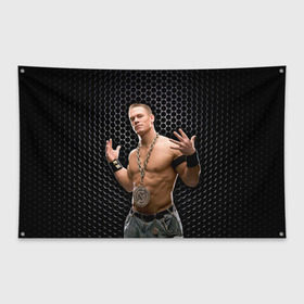 Флаг-баннер с принтом John Cena в Екатеринбурге, 100% полиэстер | размер 67 х 109 см, плотность ткани — 95 г/м2; по краям флага есть четыре люверса для крепления | john cena | wwe чемпион | джон сина