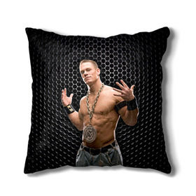 Подушка 3D с принтом John Cena в Екатеринбурге, наволочка – 100% полиэстер, наполнитель – холлофайбер (легкий наполнитель, не вызывает аллергию). | состоит из подушки и наволочки. Наволочка на молнии, легко снимается для стирки | john cena | wwe чемпион | джон сина