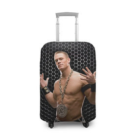 Чехол для чемодана 3D с принтом John Cena в Екатеринбурге, 86% полиэфир, 14% спандекс | двустороннее нанесение принта, прорези для ручек и колес | john cena | wwe чемпион | джон сина