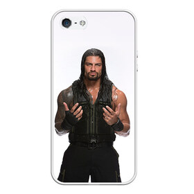 Чехол для iPhone 5/5S матовый с принтом Roman Reigns в Екатеринбурге, Силикон | Область печати: задняя сторона чехла, без боковых панелей | Тематика изображения на принте: roman reigns | wwe | роман рейнс