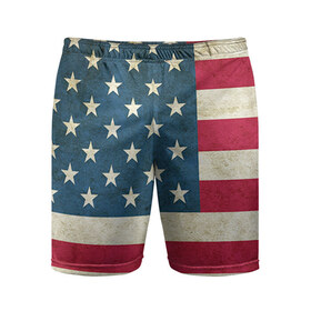 Мужские шорты 3D спортивные с принтом Флаг USA в Екатеринбурге,  |  | swag | usa | америка | пафос | свег | свэг | сша | флаг