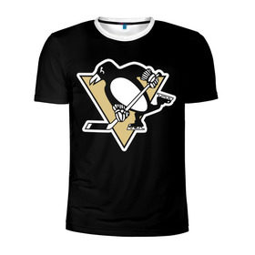 Мужская футболка 3D спортивная с принтом Pittsburgh Penguins Crosby в Екатеринбурге, 100% полиэстер с улучшенными характеристиками | приталенный силуэт, круглая горловина, широкие плечи, сужается к линии бедра | crosby | nhl | pittsburgh penguins