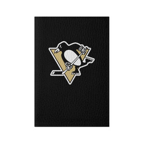 Обложка для паспорта матовая кожа с принтом Pittsburgh Penguins Crosby в Екатеринбурге, натуральная матовая кожа | размер 19,3 х 13,7 см; прозрачные пластиковые крепления | crosby | nhl | pittsburgh penguins