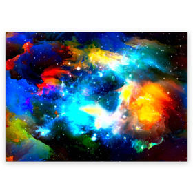 Поздравительная открытка с принтом Космос в Екатеринбурге, 100% бумага | плотность бумаги 280 г/м2, матовая, на обратной стороне линовка и место для марки
 | Тематика изображения на принте: вселенная | галактика | звезды | космос