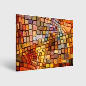 Холст прямоугольный с принтом Мозаика в Екатеринбурге, 100% ПВХ |  | Тематика изображения на принте: арт | дизайн | искусство | композиция | краски | мозаика | пазл | цветные камешки