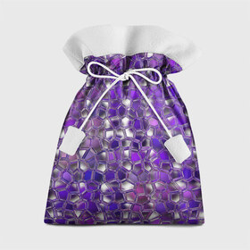 Подарочный 3D мешок с принтом Фиолетовая мозаика в Екатеринбурге, 100% полиэстер | Размер: 29*39 см | Тематика изображения на принте: дизайн | искусство | композиция | мозаика | стёклышки | цветные камешки