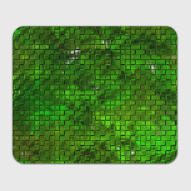 Коврик прямоугольный с принтом Зелёные кубики в Екатеринбурге, натуральный каучук | размер 230 х 185 мм; запечатка лицевой стороны | дизайн | искусство | кубики | мозаика | поверхность | рельеф | стена | стиль | текстура | фон