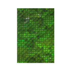 Обложка для паспорта матовая кожа с принтом Зелёные кубики в Екатеринбурге, натуральная матовая кожа | размер 19,3 х 13,7 см; прозрачные пластиковые крепления | Тематика изображения на принте: дизайн | искусство | кубики | мозаика | поверхность | рельеф | стена | стиль | текстура | фон