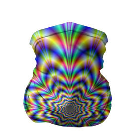 Бандана-труба 3D с принтом Красочная иллюзия в Екатеринбурге, 100% полиэстер, ткань с особыми свойствами — Activecool | плотность 150‒180 г/м2; хорошо тянется, но сохраняет форму | гипноз | движение | красочный фон | обман зрения | оптическая иллюзия | погружение | текстура | фокус