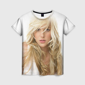 Женская футболка 3D с принтом Бритни Спирс в Екатеринбурге, 100% полиэфир ( синтетическое хлопкоподобное полотно) | прямой крой, круглый вырез горловины, длина до линии бедер | britney spears | американская поп певица | бритни спирс