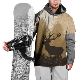 Накидка на куртку 3D с принтом Олень в Екатеринбурге, 100% полиэстер |  | капкан | оружие | охотник | охотники на привале | природа | рассвет | рога | ружье | трофей | туризм | чучело