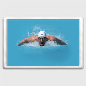 Магнит 45*70 с принтом Michael Phelps в Екатеринбурге, Пластик | Размер: 78*52 мм; Размер печати: 70*45 | 