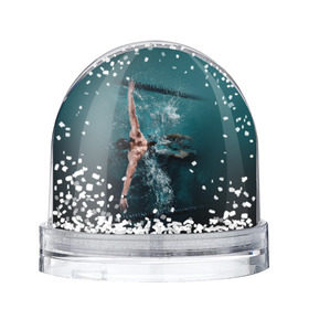 Снежный шар с принтом Пловец в Екатеринбурге, Пластик | Изображение внутри шара печатается на глянцевой фотобумаге с двух сторон | 
