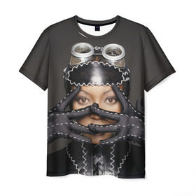Мужская футболка 3D с принтом Наоми Кэмпбелл в Екатеринбурге, 100% полиэфир | прямой крой, круглый вырез горловины, длина до линии бедер | naomi campbell | актриса | британская | наоми кэмпбелл | певица афроямайское | происхождение | супермодель