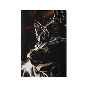 Обложка для паспорта матовая кожа с принтом Anime Wolf в Екатеринбурге, натуральная матовая кожа | размер 19,3 х 13,7 см; прозрачные пластиковые крепления | wolf | аниме | волк