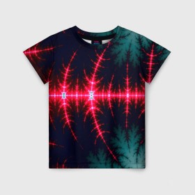 Детская футболка 3D с принтом Звуковые волны в Екатеринбурге, 100% гипоаллергенный полиэфир | прямой крой, круглый вырез горловины, длина до линии бедер, чуть спущенное плечо, ткань немного тянется | абстракт | абстракции | иллюзия | прикольные | текстуры