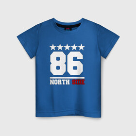 Детская футболка хлопок с принтом 86 north side в Екатеринбурге, 100% хлопок | круглый вырез горловины, полуприлегающий силуэт, длина до линии бедер | 86 | north | side | stars