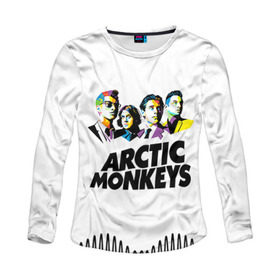Женский лонгслив 3D с принтом Arctic Monkeys 2 в Екатеринбурге, 100% полиэстер | длинные рукава, круглый вырез горловины, полуприлегающий силуэт | am | arctic | arctic monkeys | monkeys | rock | алекс тёрнер | амы | арктические мартышки | джейми кук | мартышки | мэтт хелдерс. ам | ник омэлли | ник о’мэлли | рок