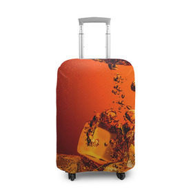 Чехол для чемодана 3D с принтом Кола 1 в Екатеринбурге, 86% полиэфир, 14% спандекс | двустороннее нанесение принта, прорези для ручек и колес | cocacola | cola | pepsi | кола | лёд | напиток | пепси | пузыри