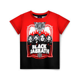 Детская футболка 3D с принтом Black Sabbath группа в Екатеринбурге, 100% гипоаллергенный полиэфир | прямой крой, круглый вырез горловины, длина до линии бедер, чуть спущенное плечо, ткань немного тянется | Тематика изображения на принте: black sabbath