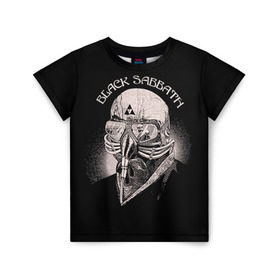 Детская футболка 3D с принтом Black Sabbath в Екатеринбурге, 100% гипоаллергенный полиэфир | прямой крой, круглый вырез горловины, длина до линии бедер, чуть спущенное плечо, ткань немного тянется | black sabbath