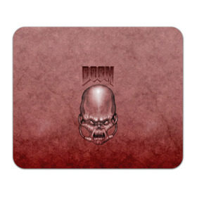 Коврик прямоугольный с принтом Демон (Doom classic) в Екатеринбурге, натуральный каучук | размер 230 х 185 мм; запечатка лицевой стороны | розовый | скелет | череп