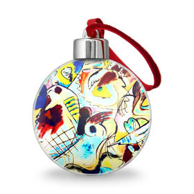 Ёлочный шар с принтом Ample в Екатеринбурге, Пластик | Диаметр: 77 мм | new | живопись | кандинский | краска | прикольные | рисунок