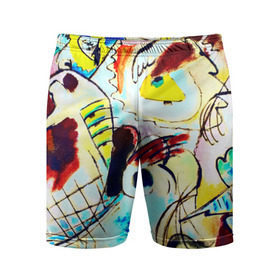 Мужские шорты 3D спортивные с принтом Ample в Екатеринбурге,  |  | new | живопись | кандинский | краска | прикольные | рисунок