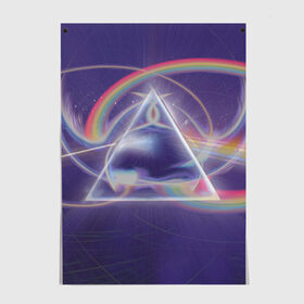 Постер с принтом Pink Floyd в Екатеринбурге, 100% бумага
 | бумага, плотность 150 мг. Матовая, но за счет высокого коэффициента гладкости имеет небольшой блеск и дает на свету блики, но в отличии от глянцевой бумаги не покрыта лаком | pink floyd