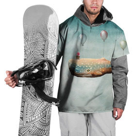 Накидка на куртку 3D с принтом Кит в Екатеринбурге, 100% полиэстер |  | автостопом по галактике | кит
