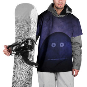 Накидка на куртку 3D с принтом Мора в лесу в Екатеринбурге, 100% полиэстер |  | Тематика изображения на принте: глаза | лес | муми тролль | туман
